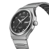 Casio Men's Analog Watch with Arabic Black Dial and Silver Stainless Steel Band, MTP-E735AR-1AVDF