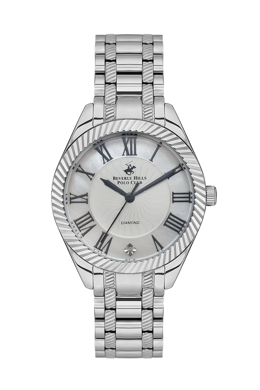 Beverly Hills Polo Club, Men's, Analog Watch, Silver Dial, with Stainless Steel Band, BH-BP3571C.320