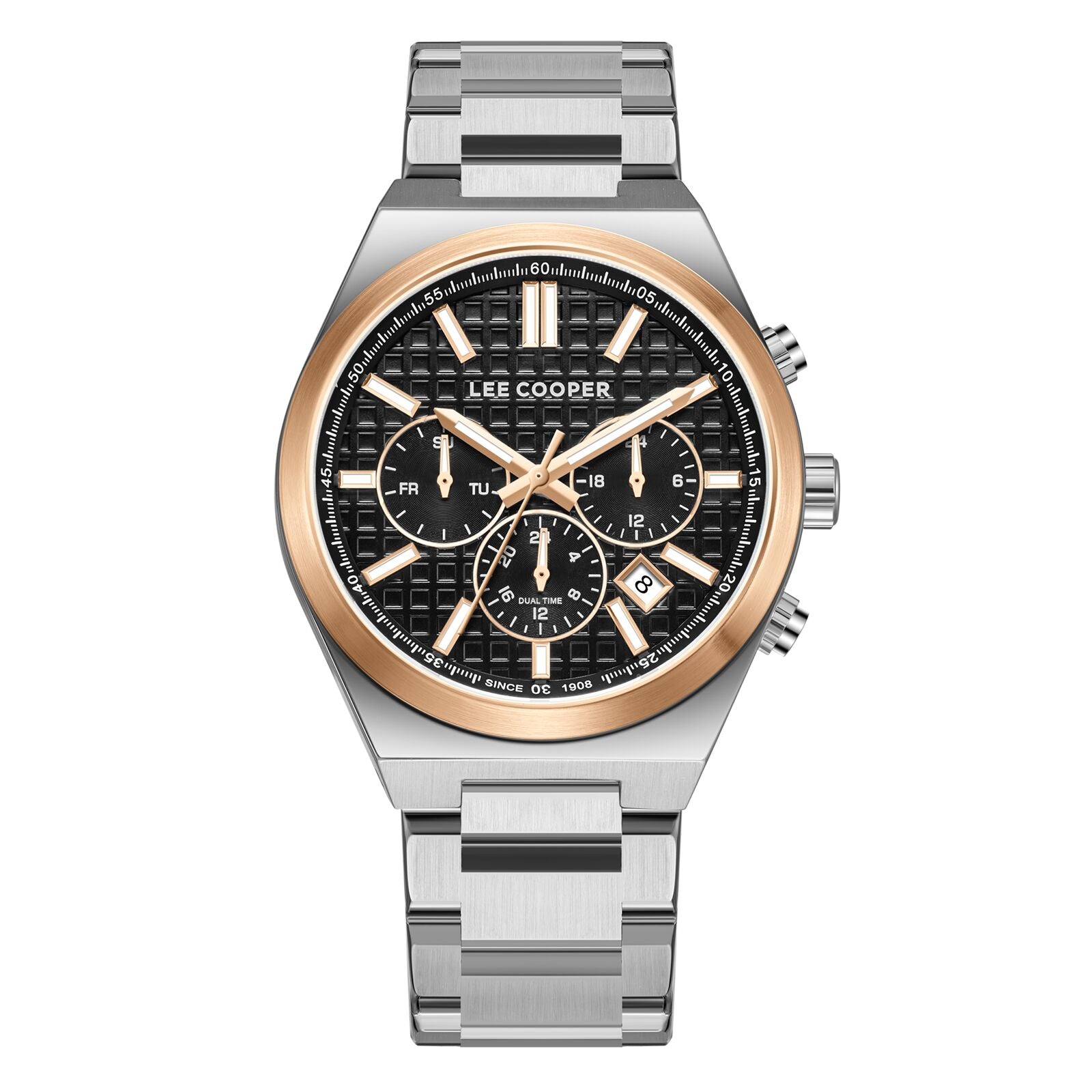 Lee Cooper, Men's, Analog Watch, Black Dial, with Stainless Steel Band, LE-LC08084.550