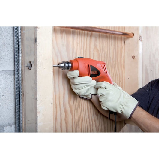 Black+Decker, 500W 10MM Heavy duty Drill with 5 Accessories, Single Speed, HD5010A5 Powertools BA-HD5010A5