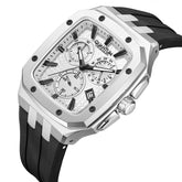 Quantum, Men's, Analog Watch, Silver Dial, with Silicone Band, QU-HNG1033.331