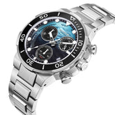 Quantum Men's Watch Analog Blue Dial with Silver Stainless Steel Band, HNG1150.300