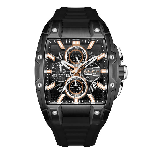 Quantum, Men's, Analog Watch, Black Dial, with Silicone Band, QU-HNG1161.061