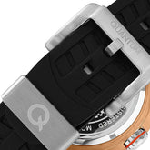 Quantum Men's Choronograph Watch Analog Black with Black Silicone Band, HNG834.651