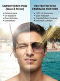Fastrack Unisex Aviator Sunglasses, Brown Lens, UV protected, M253GY11 - image 7