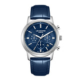 Lee Cooper Men's Watch Analog Blue Dial with Blue Leather Strap, LC08186.399