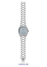 Lee Cooper Men's Date Analog Watch with Blue Dial and Stainless Steel Band, LC08352.300