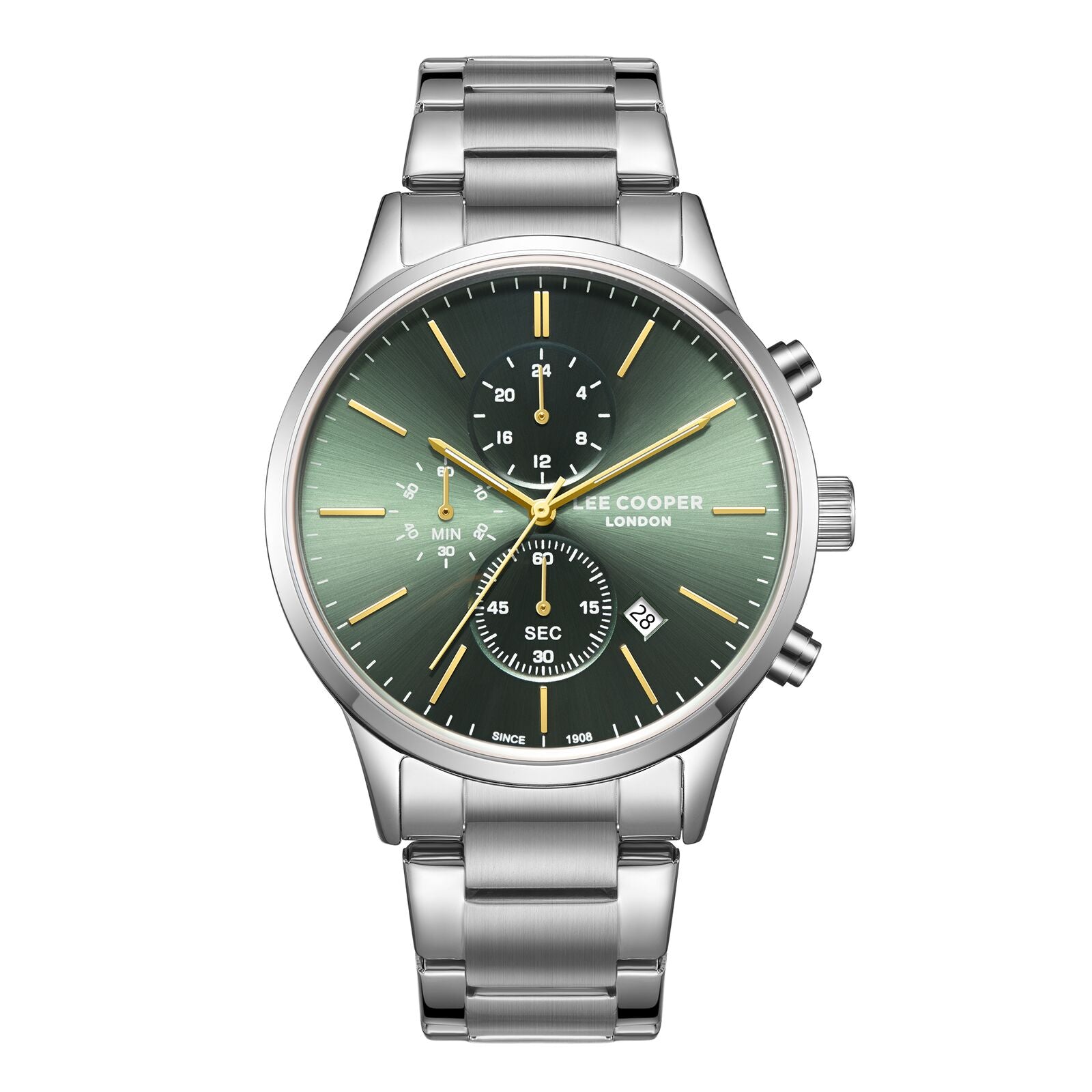 Lee Cooper, Men's, Analog Watch, Silver Dial, with Stainless Steel Band, LE-LC08042.370
