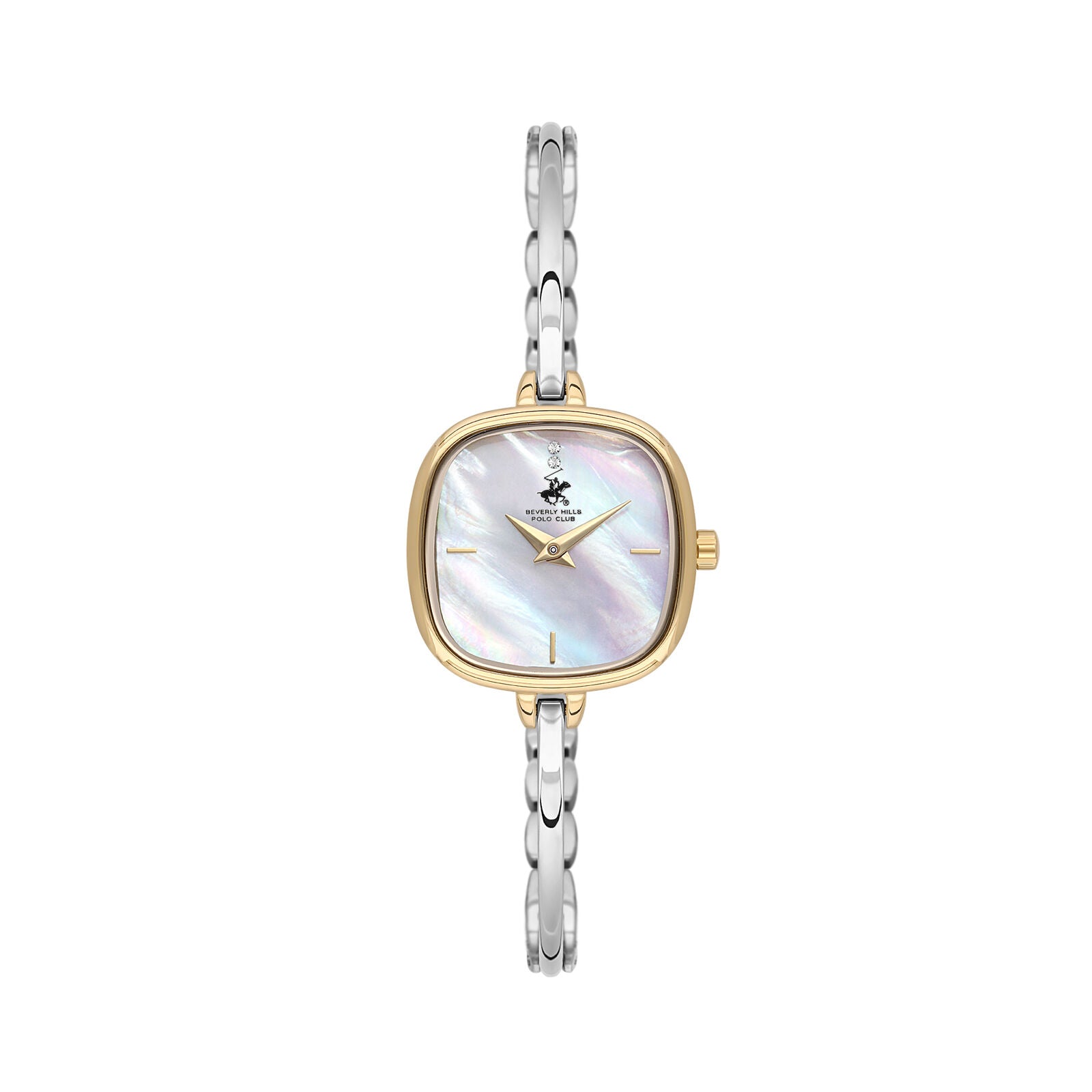Beverly Hills Polo Club Women's Watch Analog Mother of Pearl Dial with Silver Stainless Steel Band, BP3748X.220