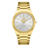 Beverly Hills Polo Club Men's Watch Analog Silver Dial with Gold Stainless Steel Band, BP3667X.130