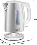 Black+Decker Cordless Kettle 2200W, 1.7L Stainless Steel – JC454