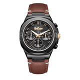 Lee Cooper, Men's, Analog Watch, Black Dial, with Leather Band, LE-LC07992.658