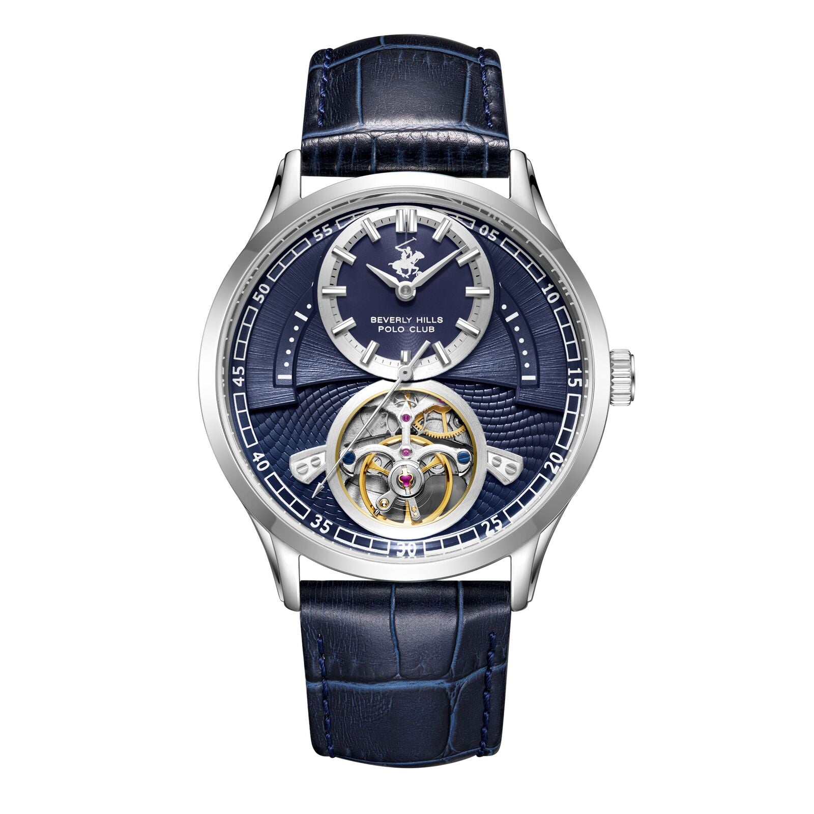Beverly Hills Polo Club, Men's, Analog Watch, Blue Dial, with Leather Band, BH-BP3795X.399