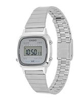 Casio Women's Watch Digital, Grey Dial Silver Stainless Steel Strap, LA670WA-7DF