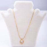 Lee Cooper Women's Necklace - Gold/Mop, LC.N.01915.120