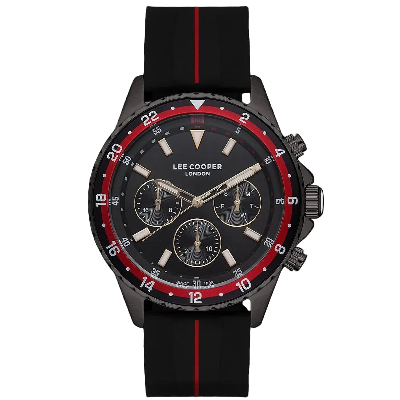 Lee Cooper, Men's, Analog Watch, Black Dial, with Silicone Band, LE-LC07210.651