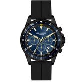 Lee Cooper Men's Multifunction Watch Dark Blue Dial With Black Silicone Strap,LC07210.691