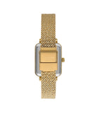 Lee Cooper Women's Analog Watch with White Mother Of Pearl Dial and Gold Mesh Band, LC07815.120