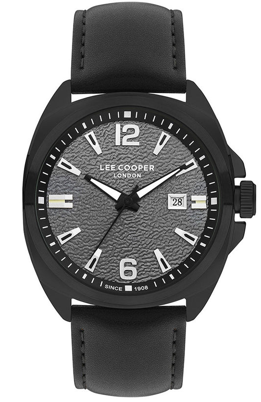 Lee Cooper, Men's, Analog Watch, Black Dial, with Leather Band, LE-LC07858.651