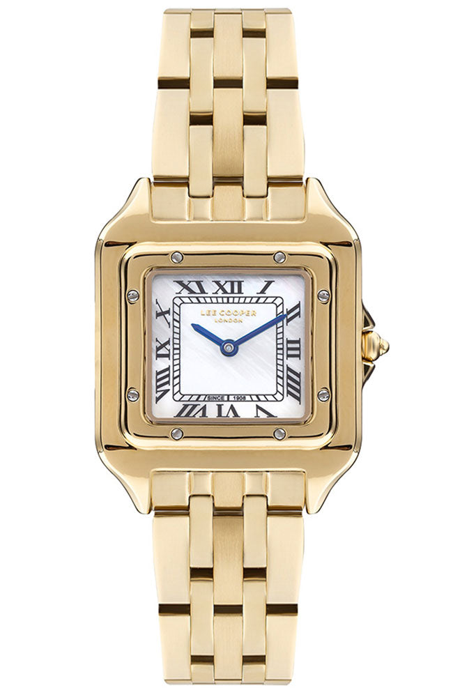 Lee Cooper, Men's, Analog Watch, Gold Dial, with Stainless Steel Band, LE-LC07866.120