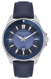 Lee Cooper, Men's, Analog Watch, Blue Dial, with Leather Band, LE-LC07870.399