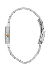 Lee Cooper Women's Analog Watch with White Mother Of Pearl Dial and Silver/Rose Gold Stainless Steel Band, LC07940.530