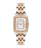Lee Cooper Women's Analog Watch with White Mother Of Pearl Dial and Silver/Rose Gold Stainless Steel Band, LC07940.530