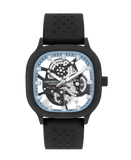 Lee Cooper Men's  Analog Watch  Blue Dial With Black Silicone Strap,LC07973.651