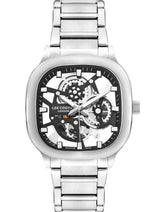 Lee Cooper Men's Analog Watch Black Dial With Silver Metal Band,LC07974.350