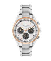 Lee Cooper Men's Multifunction Watch Silver Dial With Silver Metal Band,LC07986.530