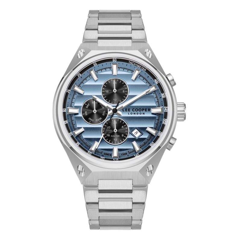 Lee Cooper, Men's, Analog Watch, Blue Dial, with Stainless Steel Band, LE-LC08026.300