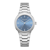 Lee Cooper Women's Analog Watch with Blue Dial and Stainless Steel Band, LC08133.300