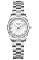 Lee Cooper Women's Analog Watch with White Mother Of Pearl Dial and And Stainless Steel Band, LC08155.320