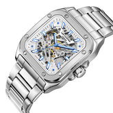 Lee Cooper Men's Automatic Watch with Silver Dial and Stainless Steel Band, LC08198.330
