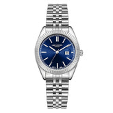 Lee Cooper Women's Analog Watch with Dark Blue Dial and Stainless Steel Band, LC08210.390