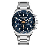 Lee Cooper Men's  Multifunction Watch Grey Dial With Silver Metal Band,LC08215.360