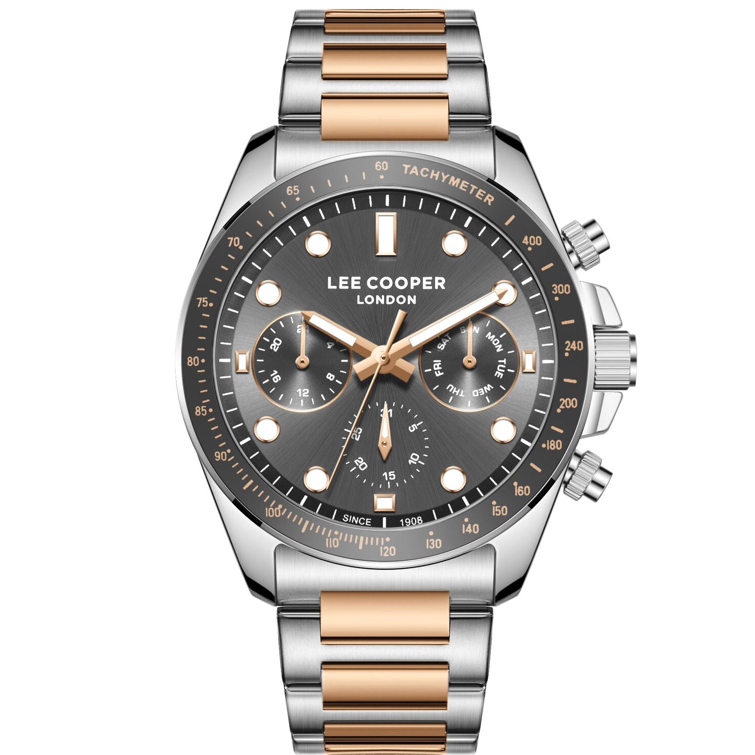 Lee Cooper, Men's, Analog Watch, Silver Dial, LE-LC08215.560
