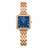Lee Cooper Women's Analog Watch Blue Dial With Rose Gold Metal Band,LC08226.490