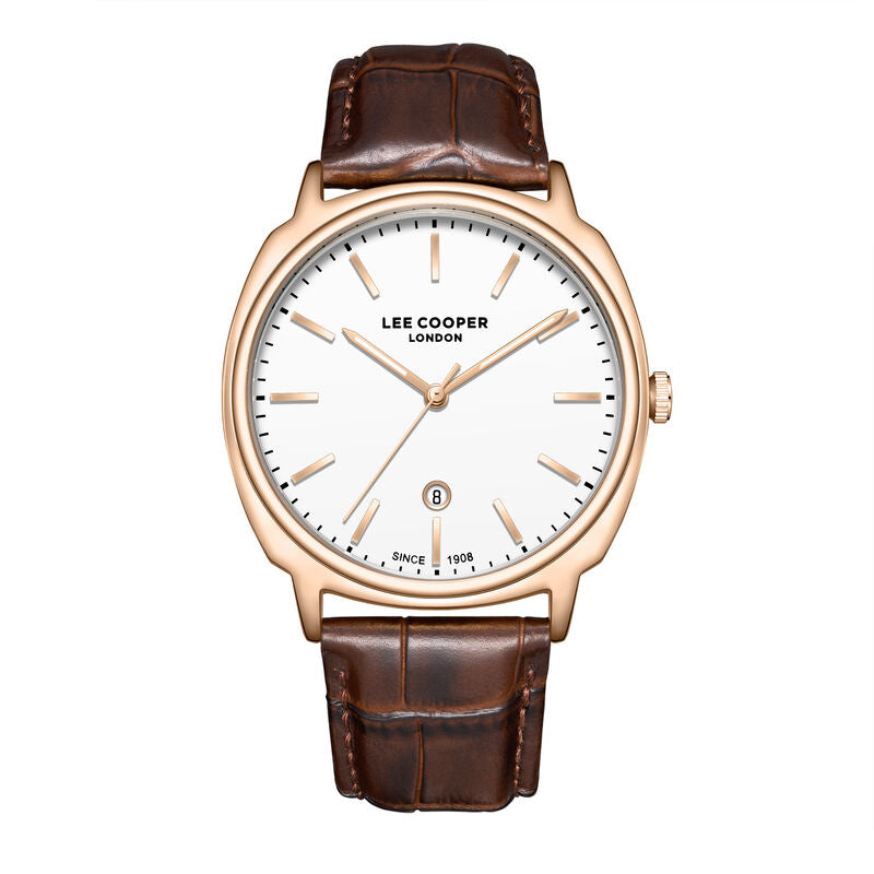 Lee Cooper, Men's, Analog Watch, Silver Dial, with Leather Band, LE-LC08248.432
