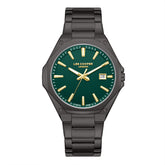Lee Cooper Men's Analog Watch Dark Green Dial With Gun Metal Band, LC08252.070