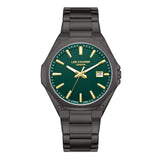 Lee Cooper Men's  Analog Watch Dark Green Dial With Gun  Metal Band, LC08252.070