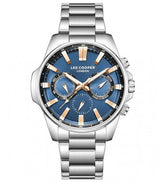 Lee Cooper Men's Multifunction Watch Blue Dial With Silver Metal Band,LC08253.300