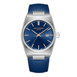 Lee Cooper Men's  Analog Watch Dark Blue Dial With Blue Leather Band,LC08261.369