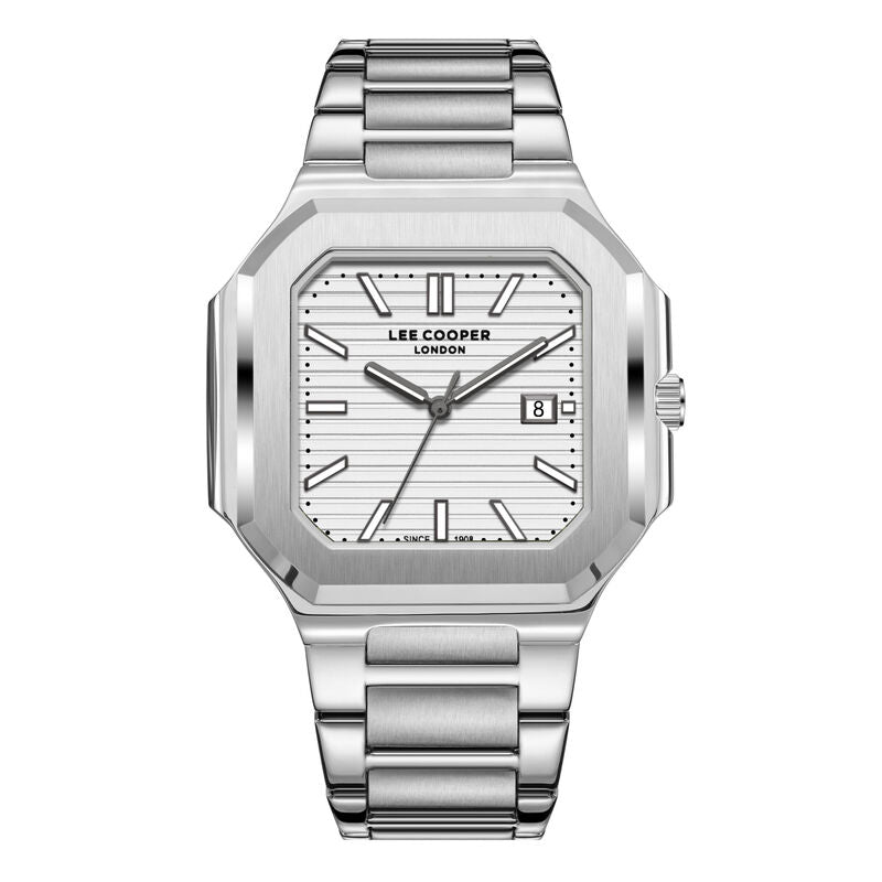 Lee Cooper, Men's, Analog Watch, Silver Dial, with Stainless Steel Band, LE-LC08269.330