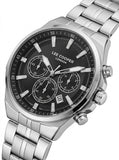 Lee Cooper Men's Multifunction Watch with Black Dial and Stainless Steel Band, LC08273.350