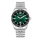 Lee Cooper men analog watch, green dial with stainless steel band, model LE-LC08281.360, Bahrain