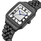 Lee Cooper Men's Analog Watch with Silver Dial and Black Stainless Steel Band, LC08282.630