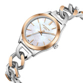 Lee Cooper Women's Analog Watch Mother of Pearl Dial with Stainless Steel Strap, LC08291.520