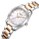 Lee Cooper Women's Analog Watch Mother of Pearl Dial with Stainless Steel Strap, LC08302.520