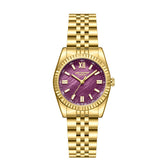 Lee Cooper women analog watch, purple dial with stainless steel band, model LE-LC08303.180, Bahrain